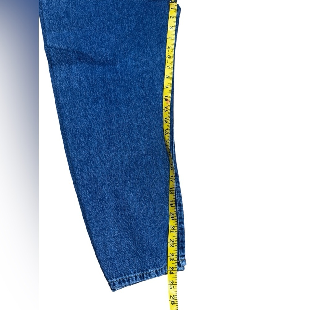 ZARA .Blue Ankle Cropped Jeans with Elastic Waistband - Picture 7 of 7